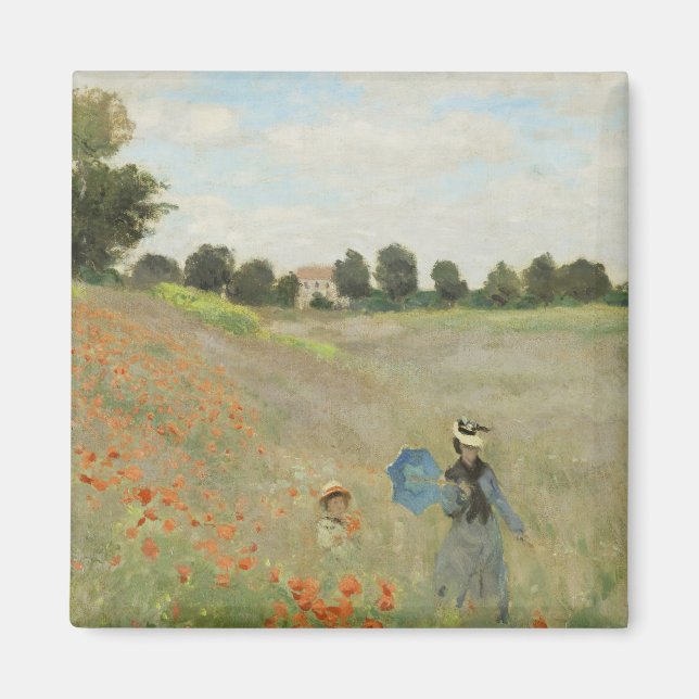 Aimant Claude Monet Le Champ de coquelicots près d'Argent (Devant)