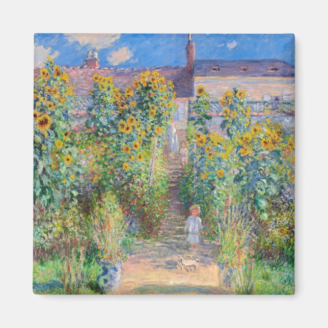 Aimant Claude Monet - Le jardin de l'artiste à Vetheuil (Devant)