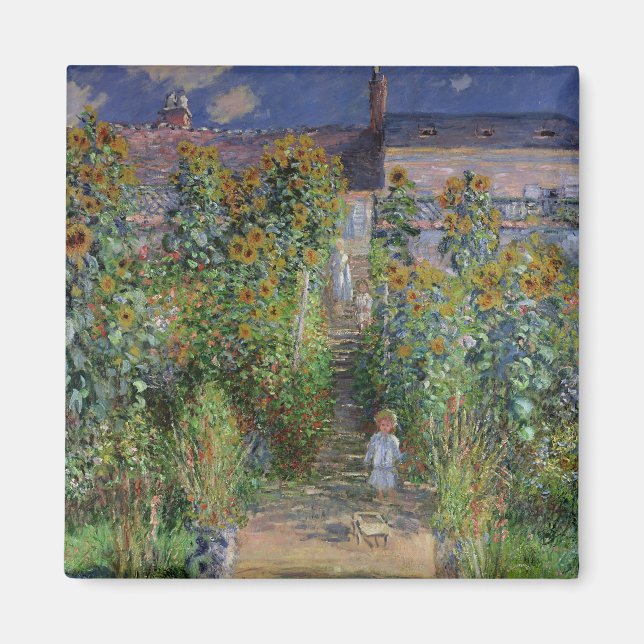 Aimant Claude Monet | Le jardin de l'artiste à Vetheuil (Devant)