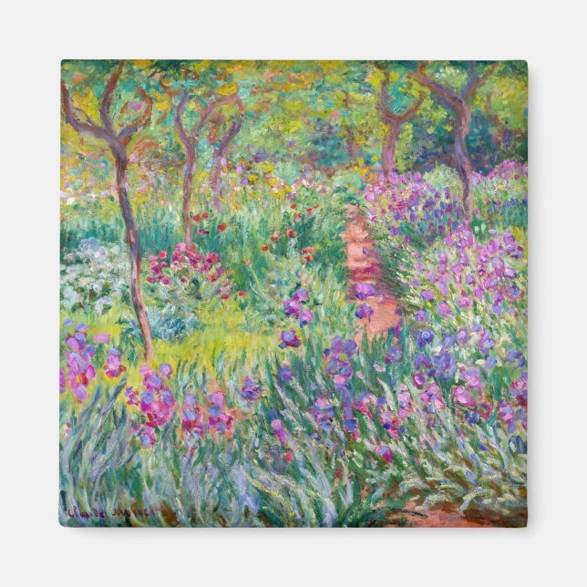 Aimant Claude Monet - Le jardin d'Iris à Giverny (Devant)
