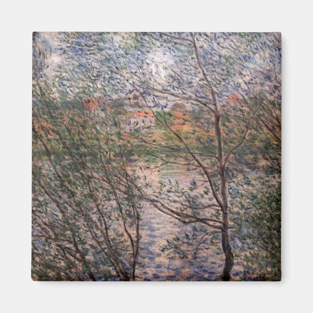 Aimant Claude Monet - Le printemps à travers les branches (Devant)