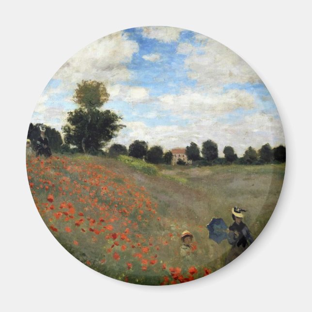 Aimant Claude Monet - Les Coquelicots (Devant)