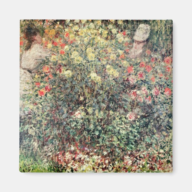 Aimant Claude Monet | Les femmes dans les fleurs, 1875 (Devant)