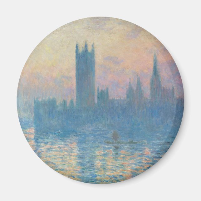 Aimant Claude Monet Les maisons du Parlement Coucher de s (Devant)