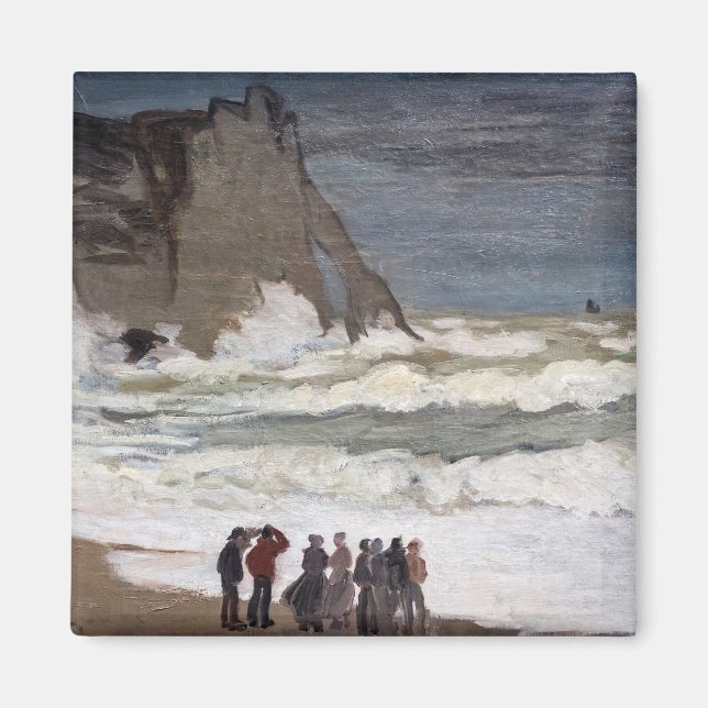 Aimant Claude Monet - Mer Noire à Etretat (Devant)