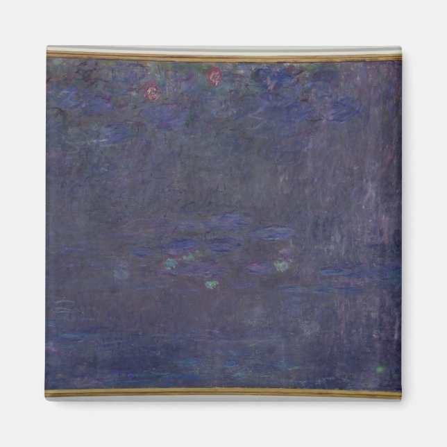 Aimant Claude Monet | Nénuphars : Réflexions des arbres (Devant)