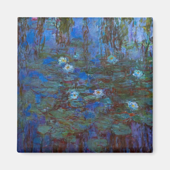 Aimant Claude Monet - Nymphéas bleus (Devant)