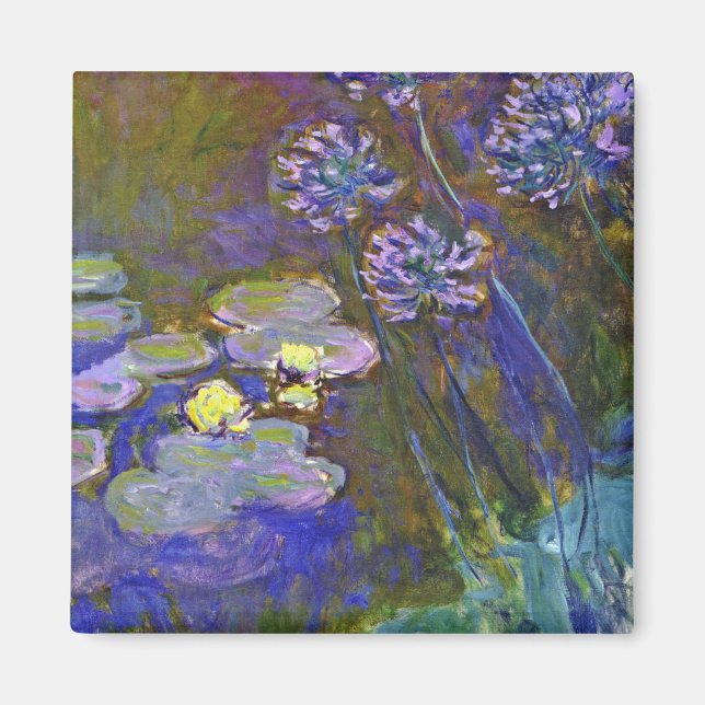 Aimant Claude Monet Nymphéas et Agapanthus (Devant)