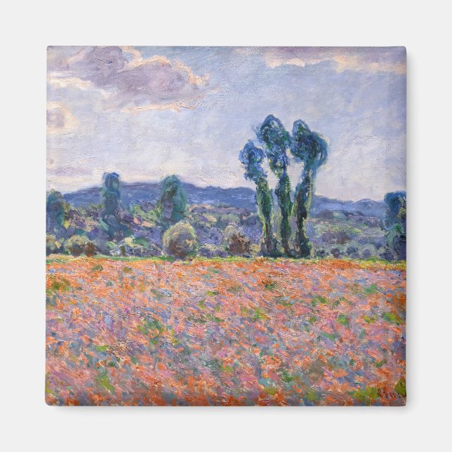 Aimant Claude Monet - Poppy Field 1890 (Giverny) (Devant)