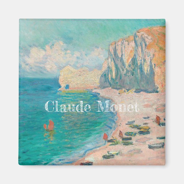 Aimant Claude Monet The Beach et la Falaise d'Amont (Devant)
