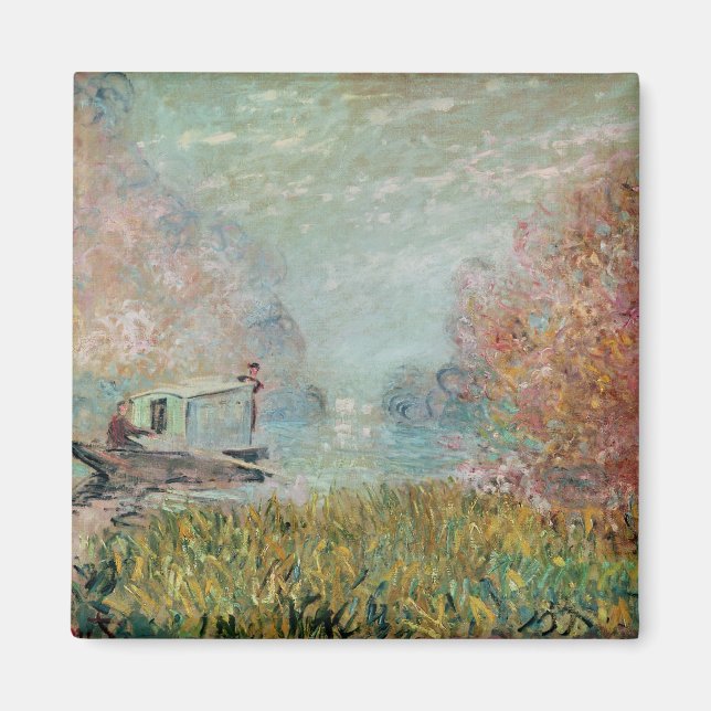 Aimant Claude Monet | The Boat Studio on the Seine, 1875 (Devant)
