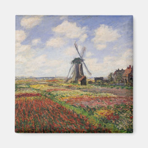 Aimant Claude Monet   Tulip Fields Rijnsburg Windmill