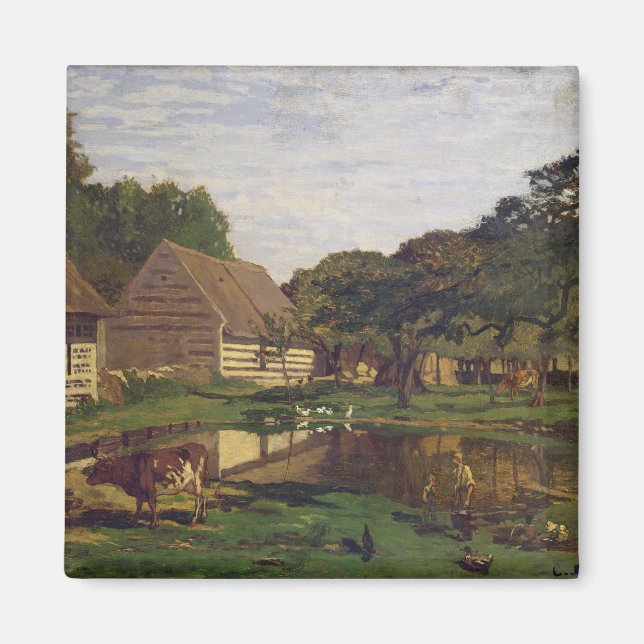 Aimant Claude Monet | Une ferme en Normandie (Devant)