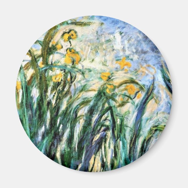 Aimant Claude Monet Yellow Irises et Malva 19 (Devant)