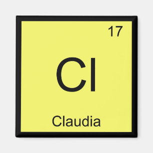 Aimant Claudia Nom Chimie Élément Tableau Périodique