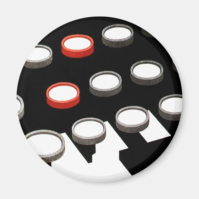 Aimant Clavier de machine à écrire ancienne de style rétr (Devant)