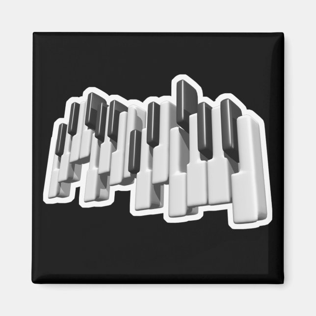 Aimant clavier piano touches design (Devant)