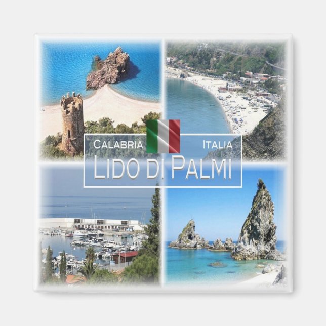 Aimant CLB003 LIDO DI PALMI, Calabre, Italie, Fridge (Devant)