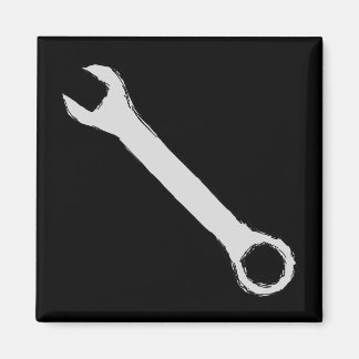 Aimant Clé anglaise. Gris et Noir. Spanner.