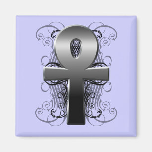 Aimant "Clé de la vie (Ankh) "dans l'aimant de chrome
