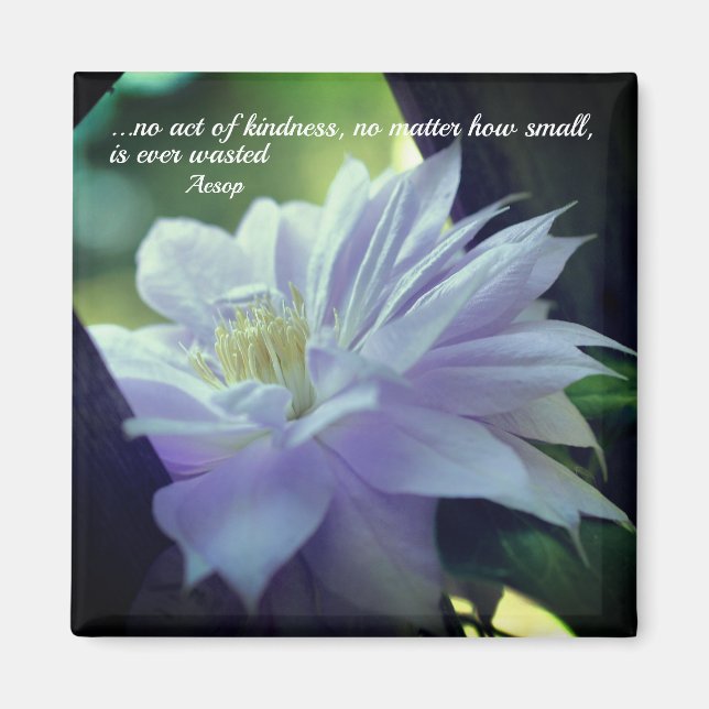 Aimant Clematis Flower Kindness Inspiration (Devant)