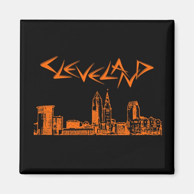 Aimant Cleveland Skyline (Devant)