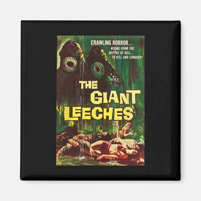 Aimant Clic de sangsues géantes Halloween Monster Poster  (Devant)