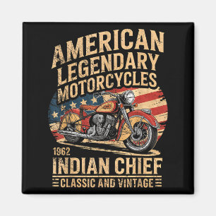 Aimant Clic & Indian moto américaine vintage né