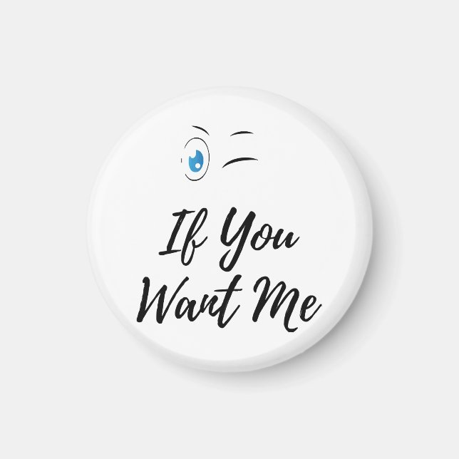 Aimant Clignez si vous me trouvez drôle hommes  (Devant)