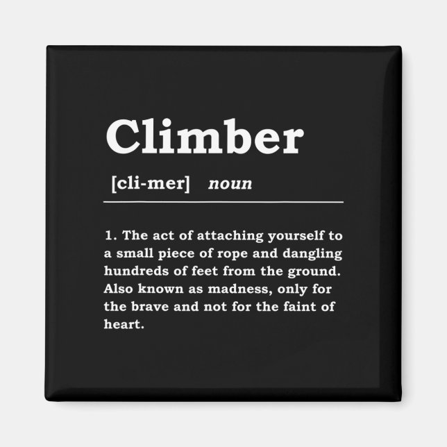 Aimant Climat Définition Noun Boulderin Rock Climber Mou (Devant)