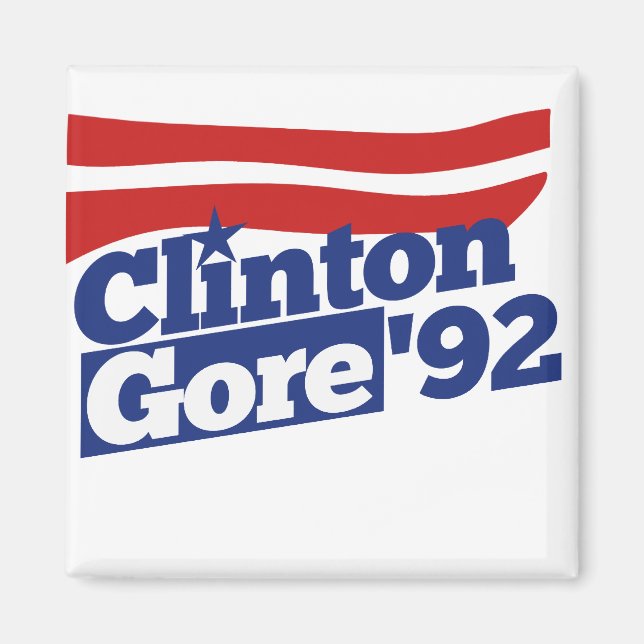 Aimant Clinton Gore 92 politique rétro (Devant)