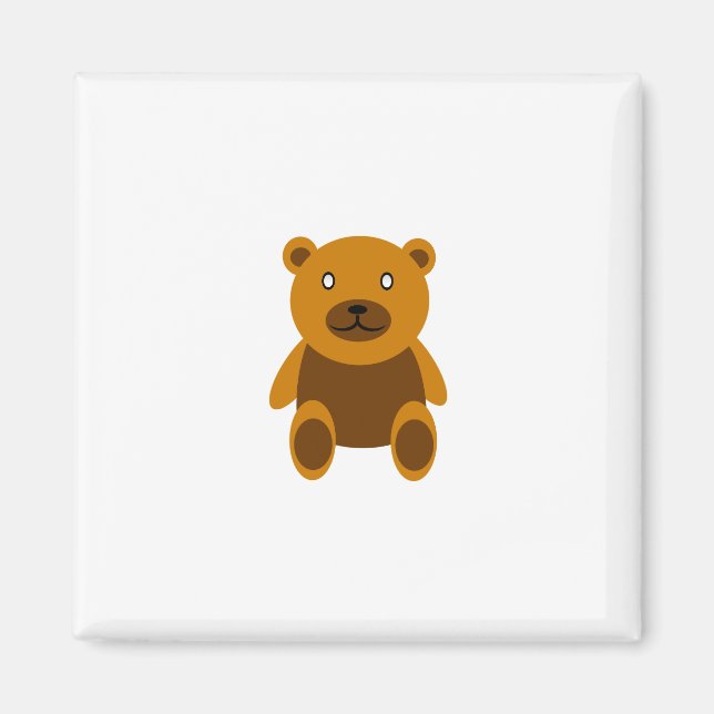 Aimant Clipart Brown d'ours de nounours (Devant)