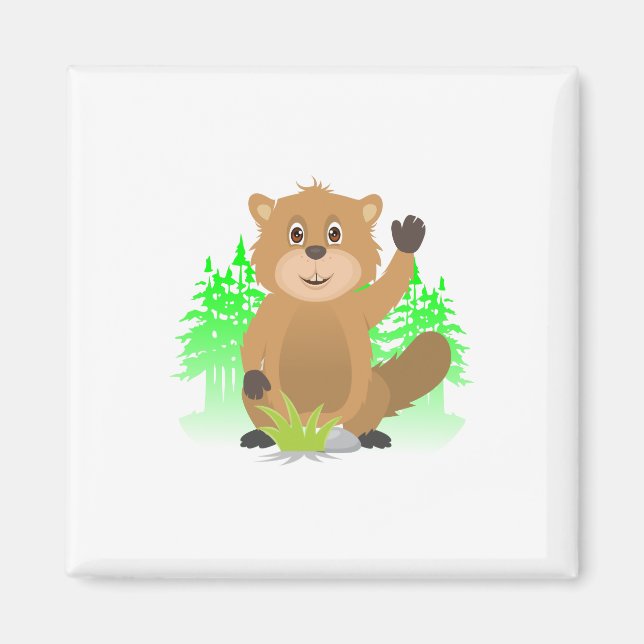 Aimant Clipart de taupe (Devant)