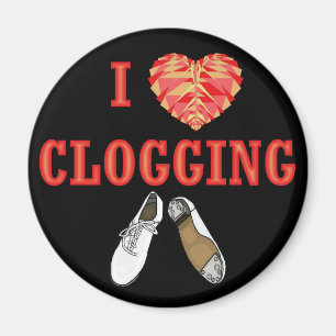 Aimant Clogging I Love Heart Dancing Clogger