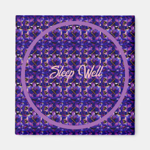 Aimant Closeup de fleurs de lupine violette profonde