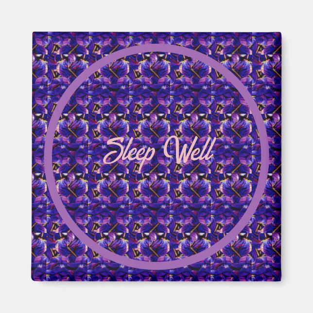 Aimant Closeup de fleurs de lupine violette profonde (Devant)