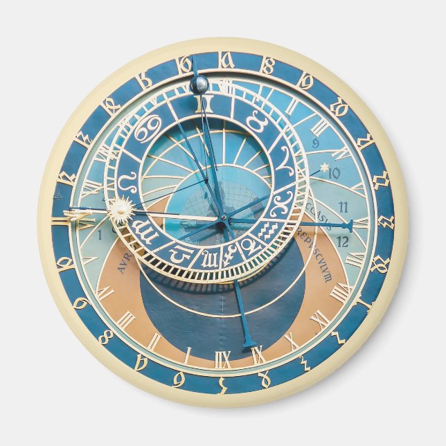 Aimant Closeup on Prague Astronomical Clock, Czech R. (Devant)