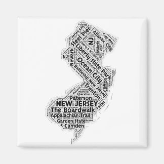 Aimant Cloud du New Jersey State Word