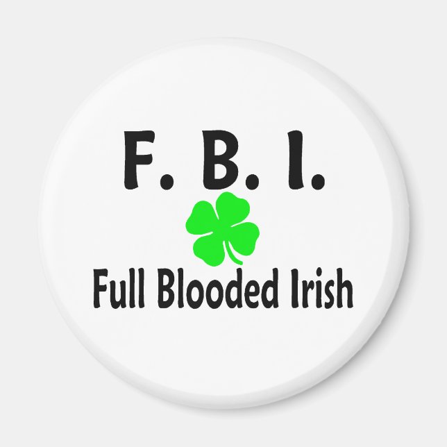 Aimant Clover irlandais au sang complet du FBI (Devant)