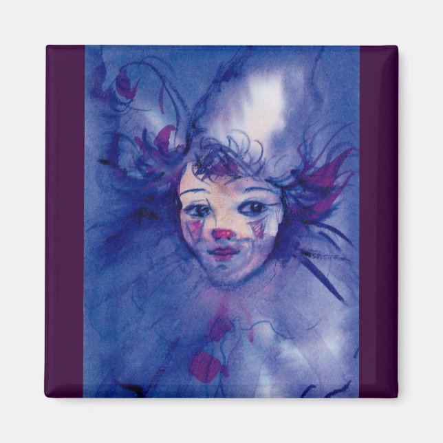 AIMANT CLOWN EN VIOLET (Devant)
