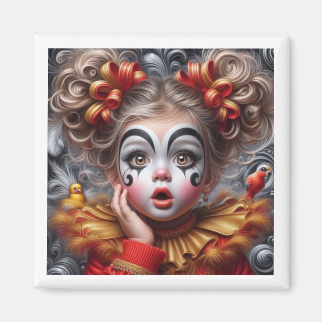 Aimant clown lunaire - Délicieux et unique (Devant)