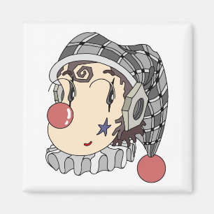 Aimant Clown "romantique" mécanique au sourire charmant.