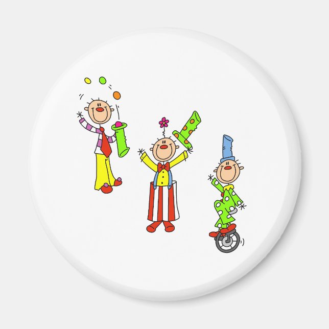 Aimant Clowns de Cirque (Devant)