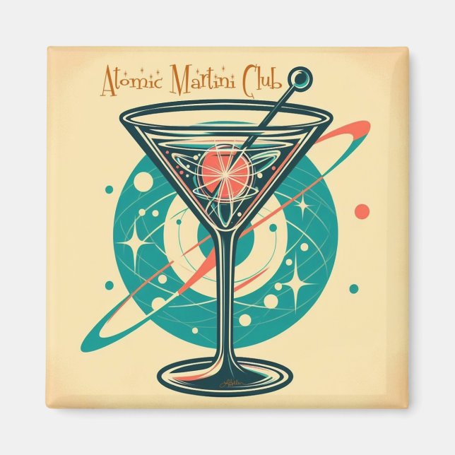 Aimant Club Atomic Martini Espace Âge (Devant)