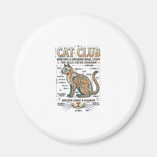 Aimant Club Chat Anatomie du Chat Diagramme Scientifique