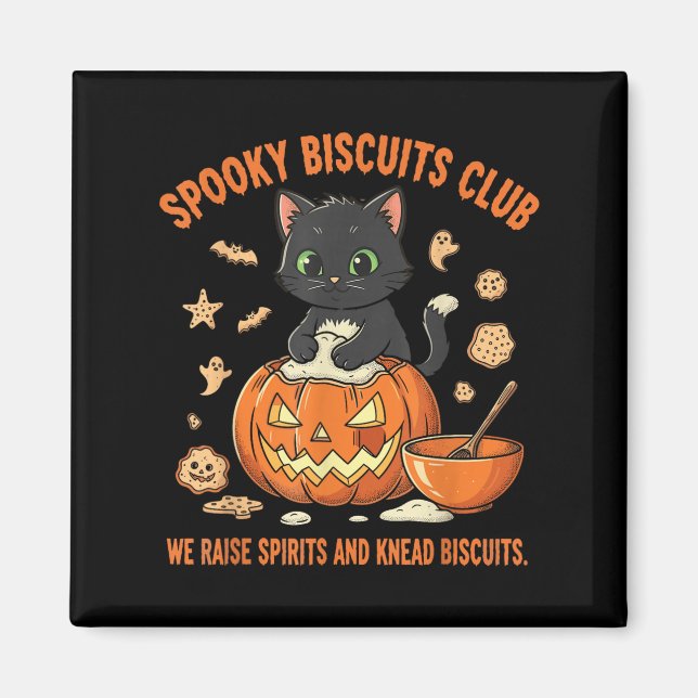 Aimant Club de biscuits effrayants pour chat drôle de pât (Devant)