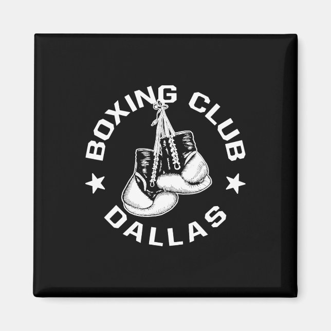 Aimant Club De Boxe Dallas Gants Graphique Pour Un Lov De (Devant)