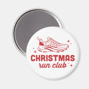 Aimant club de course de Noël coureur esthétique