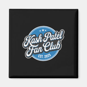 Aimant Club de fans de Kash Patel Ét. 2025 Logo Rétro Nom