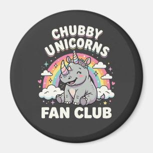 Aimant Club de fans des licornes mignonnes Licorne arc-en